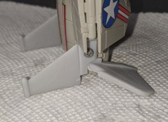 1985 SUPER GOBOTS TONKA LEADER ONE JET AIRCRAFT TAIL FIN Repair Parts SET
