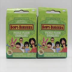 Lot of 2 Bob’s Burgers Pickle Plush Danglers Series 003 Bullsitoy, SEALED