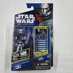 STAR WARS THE CLONE WARS CW52 CLONE COMMANDER COLT 3.75″ figure Hasbro 2011 2010
