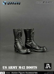 1/6 U.S. Army M42 Combat Boots Black Shoes for 12″ figure Phicen hot toys❶USA❶