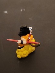 Dragon Ball 1989 1.5″ Mini Figure Kid Goku W/ Tail Flying Nimbus Anime Free Ship