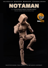 Notaman NT-02W 1/12 Flexible Strong Body Muscular Square Head 16.5cm 6” Figure