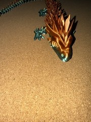 3D Printed Crystal Dragon Flexible Full Articulated Dragon Desk Toy Decoration