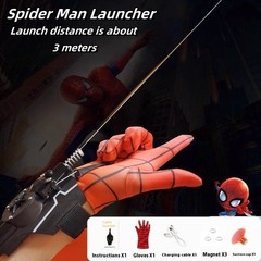 Spider-Man Web Shooter Wrist Launcher Cosplay Toy Gloves Kids Gift Peter Parker