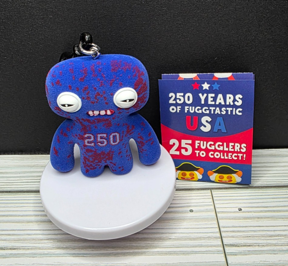 Fuggler 250 Years Of Fuggtastic Usa Bag Clip Flocked Rare 4th of July