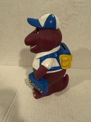 Barney Purple Dinosaur Coin Piggy Bank Back to School Lyons Group 1992 Vintage