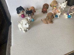 Vintage Puppy In My Pocket Flocked Dog Figures Lot Of 11