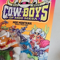 RARE: MINT Hasbro Wild West C.O.W.Boys of Moo MesaMoo Montana Figure 1991 w/ Gun