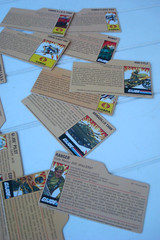 25 PC Variety LOT Hasbro GI Joe File Cards Black Back Factory Cut Vintage ?