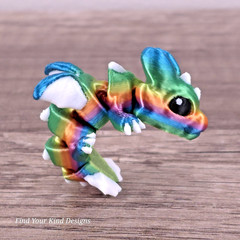 Dragon Hatchling 3D Printed Flexi Fidget Articulated Toy 2.25″ Collectible Mini