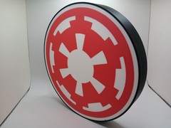 Retro imperial badge logo lightbox sign star wars empire light box display sign