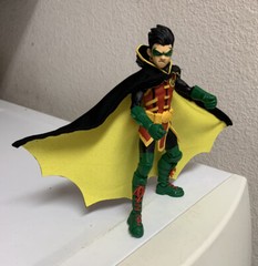 custom Mcfarlane damian wayne robin Short wired cape 1:12 Batman NOT FIGURE