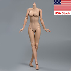 1/6 Female Suntan Middle Chest Super Flexible Body For 12”Action Figure Doll