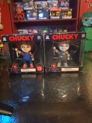 Lot 2 Culture Fly Chucky 4.5 Inch Glow in the Dark Vinyl & B&W Figure 4.5″