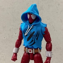 PB-SSH-SPD: 1/12 Blue hoodie for Marvel Legends Scarlet Spiderman (Updated Ver.)