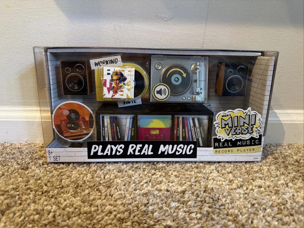 MGA’s Miniverse Real Vinyl Playable Music Record Player Mini Beethoven In Hand