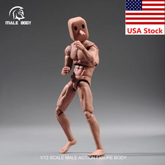 Notaman 1/12 Male Flexible Strong Muscular Body Square Head 6”Action Figure Toy