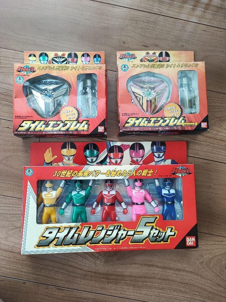 Power Rangers Mirai Sentai Timeranger Time Emblem Figure Set Japan Free Shipping