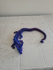 24″ Crystal Articulated Dragon 3D Printed – Saber3D