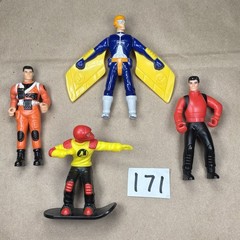 Lot of 4 Vintage McDonald’s 2001 Action Man Figures (Same Size as 1980s GI Joe)