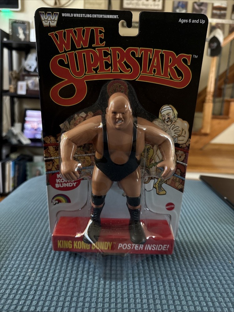 LJN Mattel WWE Superstars King Kong Bundy Rare Chase Black Card MOC