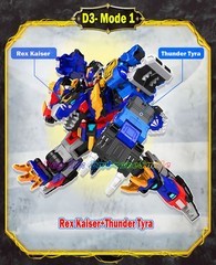Miniforce Dinoid Warrior Rex Kaiser 7-Headbots D9 D7 Great Integration Robot Set