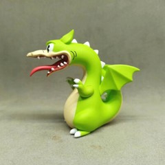 Cuphead Mystery Mini Surprise Box Cute Green Dragon Collectible Vinyl Figure