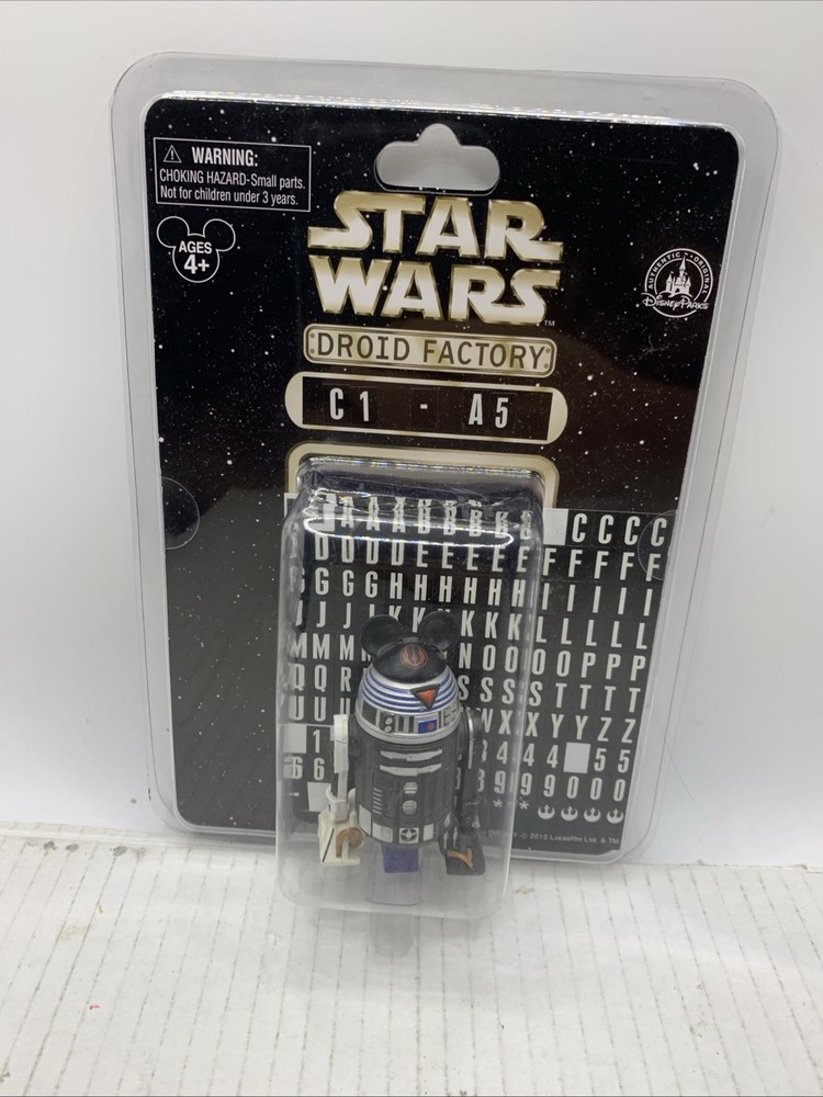 Disney Star Wars C1-A5 Droid Factory Figure Black & Silver With Mickey Mouse Hat