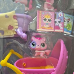 Littlest Pet Shop G7 Bath Time Play Pack Mommy & Kittens Set 562 563 564 NIB