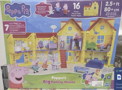 PEPPA PIG Peppa’s Big Family House Playset with 3 Figures, 16 Piece set NEW