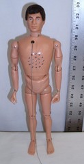 HASBRO GI JOE ACTION MARINE FUZZY HEAD TALKING DOLL WITH CLOTHES 1960s