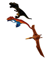 Lot of 12 Mixed Dinosaurs Figures Toys PVC Rubber Plastic Some Have Sound GOOD