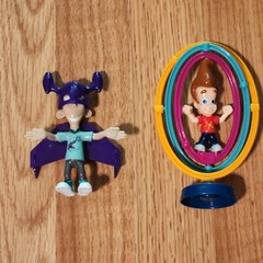 JIMMY NEUTRON BOY GENIUS Spinning Toy and Sheen Mini Figure Wendy’s