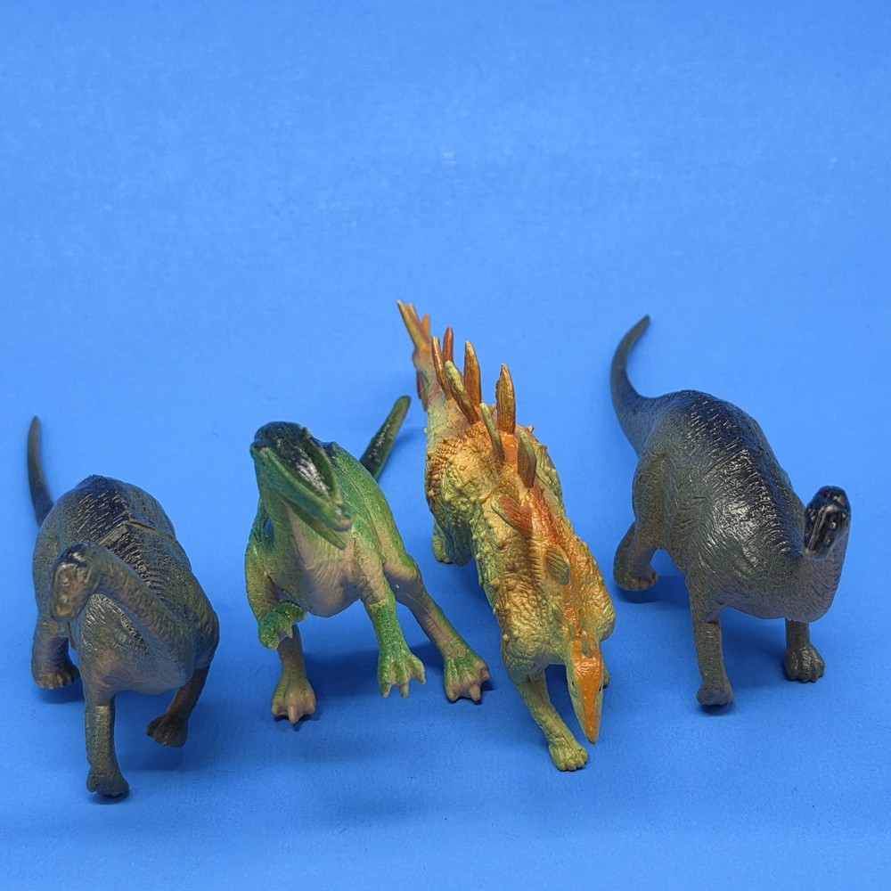 1999 Vintage Dinosaur Lot Apatosaurus Dilophosaurus Stegosaurus Action Figure x5