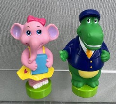 Baby Genius Learn & Grow Pink Elephant Crocodile Figure 3.25” Plastic Toy VTG