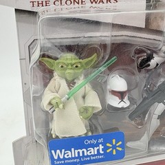 Star Wars Clone Wars Yoda & Clone Trooper Jek Action Figure 2-pk Walmart 2009