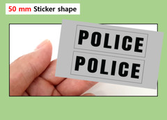 (PL 50mm) Police Transparent stickers / scale cast car waterslide moc