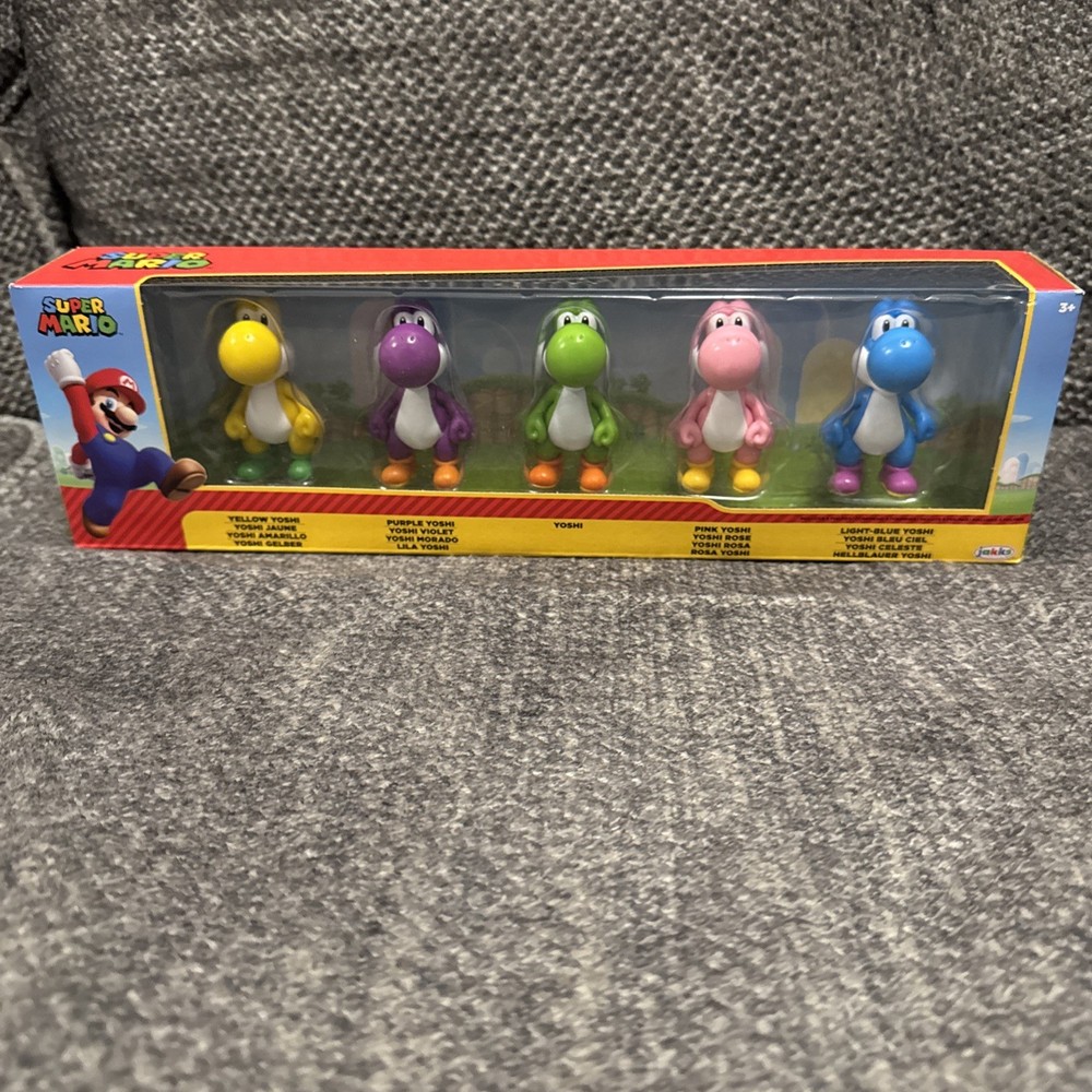 Super Mario Yoshi 5-Pack 2.5″ Action Figures, Jakks Pacific, World of Nintendo