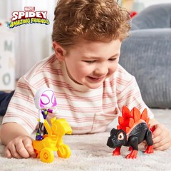 Marvel Spidey and Friends 4-Inch Dino-Webs Set | Dino Spin & Ghost-Spider