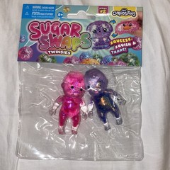 ORB Curiosities Sugar Swaps Twinsies Series 2 Pink Blue Glitter Squishy Toys NEW