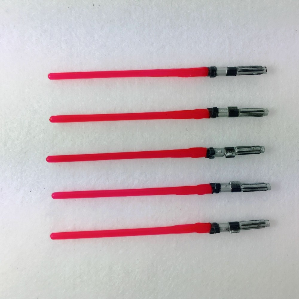 5pcs Red Star War Light Saber Lightsabers Weapons for 3.75″ Action Figure