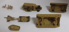 Marx Battleground/Desert Fox US Vehicle set w/#51, #41 Tanks, Halftrack ,Jeep +