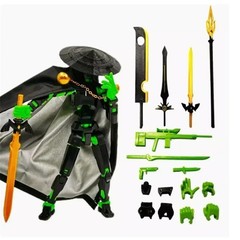 T13 Action Figure Articulated Dummy Swordsman Robot Posable Model Toy