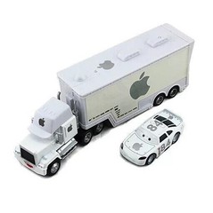 2Pcs Disney Pixar Cars No.84 White Apple Hauler Truck 1:55 Diecast Toys Set Gift