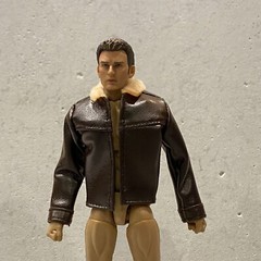 PB-RCK-JKT: 1/12 Dark Brown Fur Collar Jacket for 6″ medium to slim body