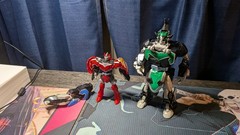 Power Rangers Mystic Force Megazord Titan red green & blue parts damaged