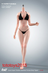 STOCK 1:6 Flexible Female Seamless Pale Skin Figure Body Hand shape+Bikini Set