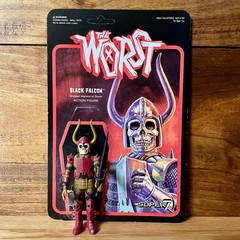 Super7 The Worst Black Falcon Original Brown & Red Color ReAction Figure Wave 1