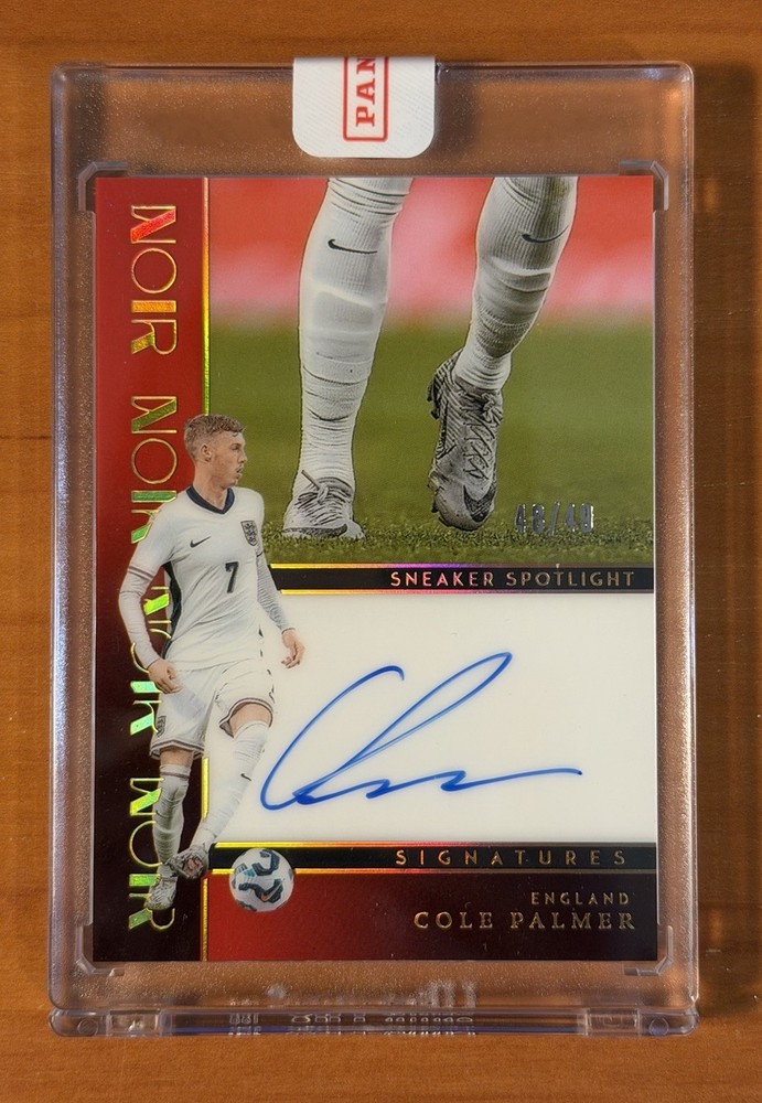 2024-25 Panini Noir Cole Palmer Sneaker Spotlight On Card Auto /49 England