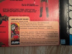 G I Joe HAL HEAVY ARTILLERY LASER 1982 with Box & Data Card & Figure Included